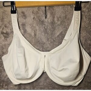 Olga Bra Women 36DDD White Warners Full Coverage Underwire 35912 Lace Trim #Nt32